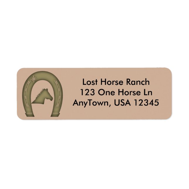 Western Horse Shoe Design (Front)
