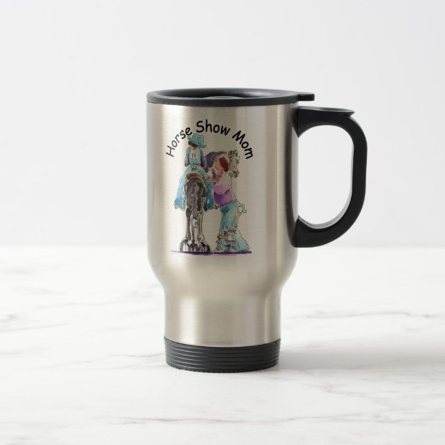 Western Horse Show Mum Travel Mug (Right)