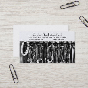 Western Horse Tack Business Card Template