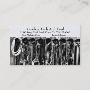 Western Horse Tack Business Card Template