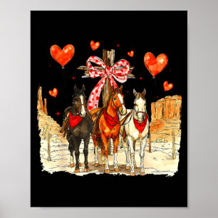 Western Horse Valentine Funny Western Valentines D Poster
