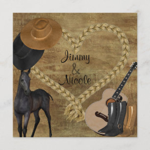 WESTERN HORSE WEDDING INVITATION