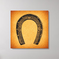 Western Horseshoe Art Vintage Antique Country Art