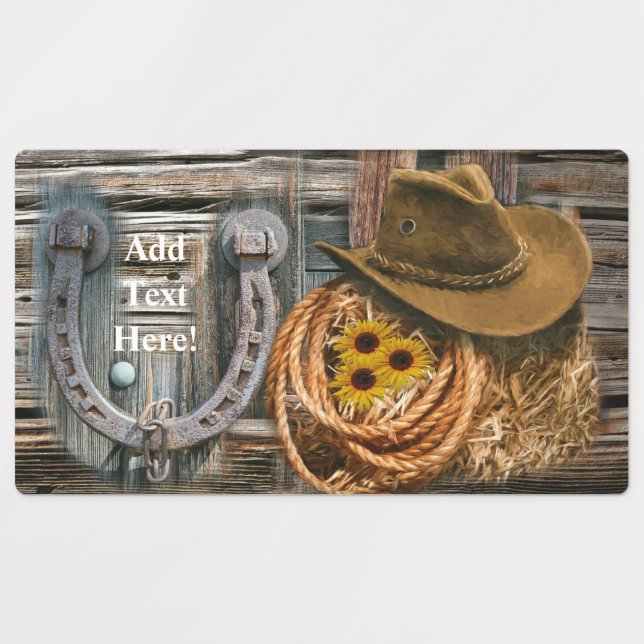 Western Horseshoe Cowboy Hat Lasso (Design 1)