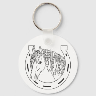 Western Horseshoe Equestrian Gift Cute Horse Key Ring