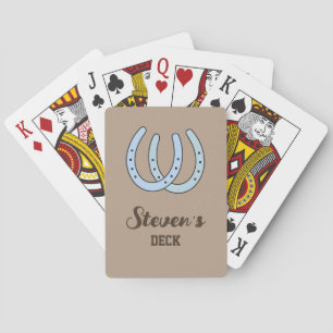 Western Horseshoe Personalised Playing Cards