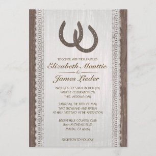 Western Horseshoe Wedding Invitations