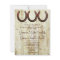 Western Horseshoes Barn Wood Wedding Invitations