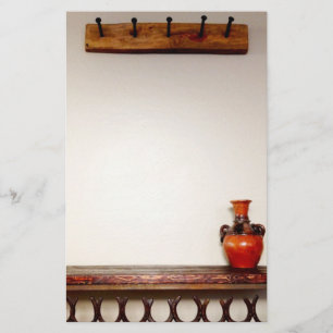 Western Horseshoes Railroad Spikes Southwest Vase Stationery