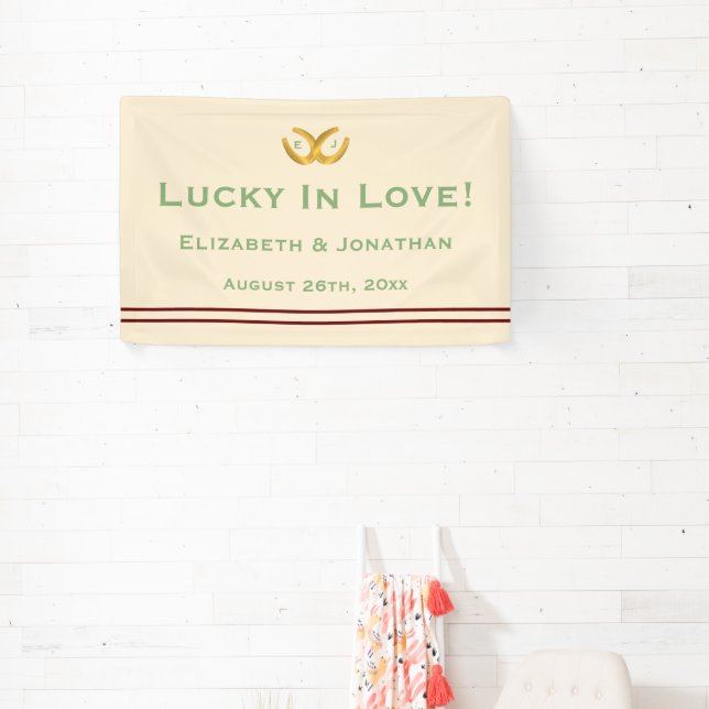 Western Horseshoes Wedding Banner (Insitu)