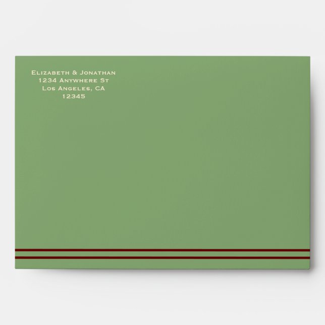 Western Horseshoes Wedding Envelope (Front)