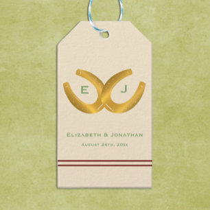 Western Horseshoes Wedding Gift Tags