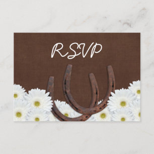 Western Horseshoes Wedding RSVP Response Card