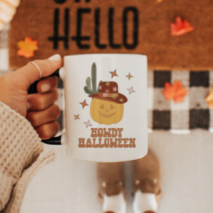 Western Howdy Halloween Groovy Mug