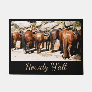 Western Howdy Horse Doormat