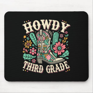 Western Howdy Third Grade Back To School 3rd Grade Mouse Mat