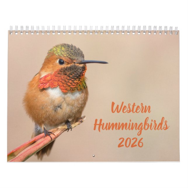 Western Hummingbirds Photography Calendar (Cover)