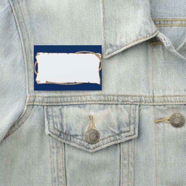 Western Label With Rope Party Name Tag (In Situ)