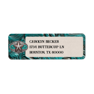 Western Leather Graduation Envelope Return Labels