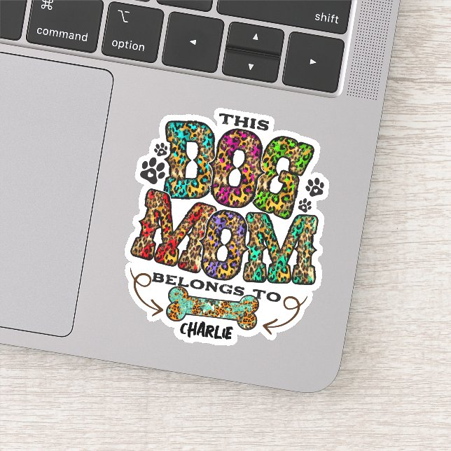 Western Leopard Patch Pattern Dog Mum Bone Pet (Detail)