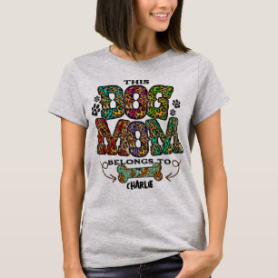 Western Leopard Patch Pattern Dog Mum Bone Pet T-Shirt