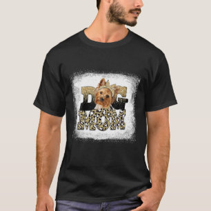Western Leopard Yorkshire Terrier Mum Mother's Day T-Shirt