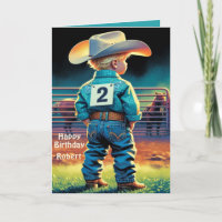 Western Little Cowboy 2nd Birthday Rodeo Custom 