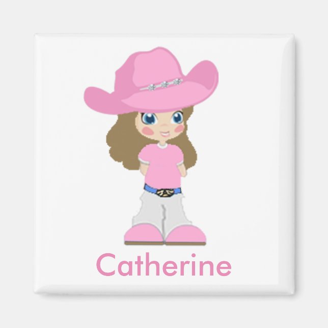 Western Little Cowgirl Magnet (Front)