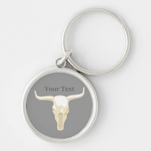 Western Longhorn Premium Keychain (Front)