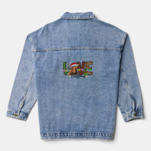 Western Love Christmas Scottish Cow Highland Cattl Denim Jacket