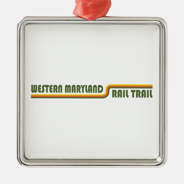 Western Maryland Rail Trail Metal Tree Decoration (Front)