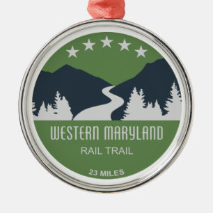 Western Maryland Rail Trail Metal Tree Decoration