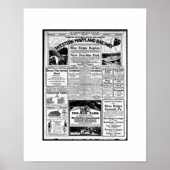 Western Maryland Railway Tourism Reprint Poster (Front)