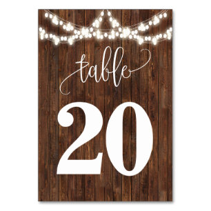 Western Mason Jar Country Wedding Table Number