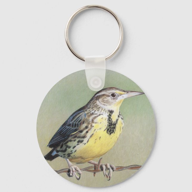 Western Meadowlark Key Ring (Front)