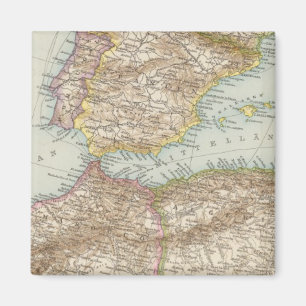 Western Mediterranean Map Magnet