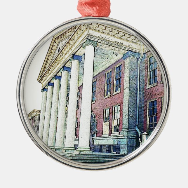 Western Michigan University Historic East Hall Metal Tree Decoration (Front)