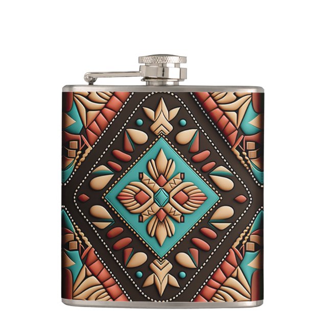 WESTERN MOTIF Flask (Front)