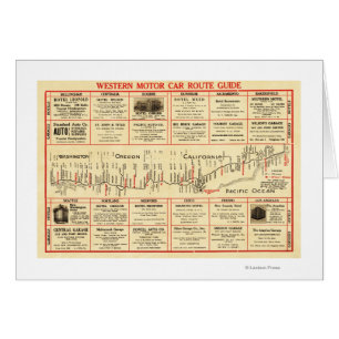 Western Motor Car Route GuidePanoramic Map