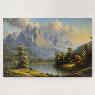 Western Mountains and River Jigsaw Puzzle