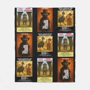 Western Movie Poster Parody Fleece Blanket