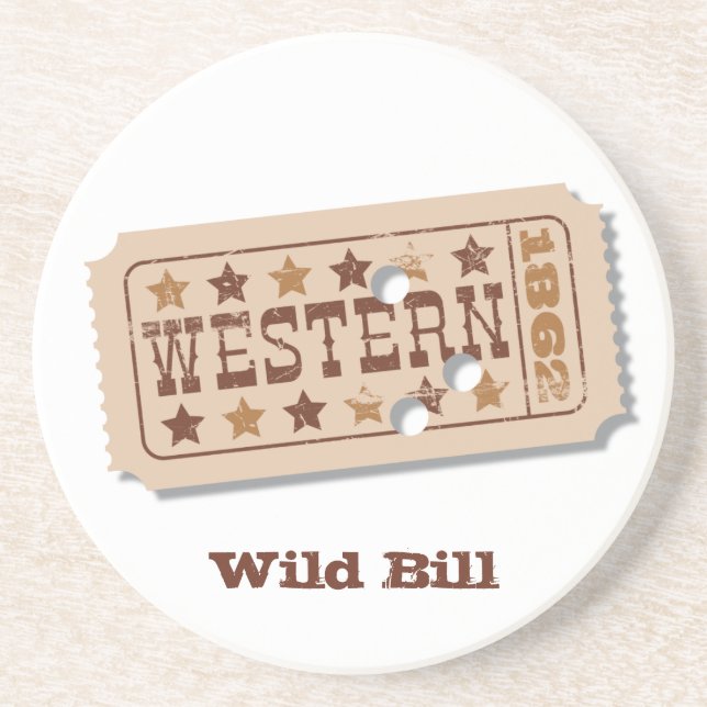 Western Movie Ticket Coaster (Front)