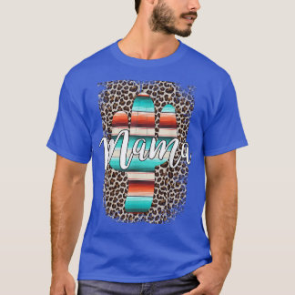 Western Mum Leopard Cactus Serape Cowgirl Rodeo Ma T-Shirt