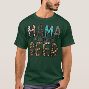 Western Mum Mama Leopard Cowhide Mama Need A Beer T-Shirt