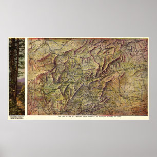 Western North CarolinaPanoramic Map Poster