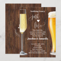 Western Nothing Fancy Bubbles Brews & BBQ Invite