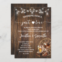 Western Nothing Fancy Just Love Elopement Wedding