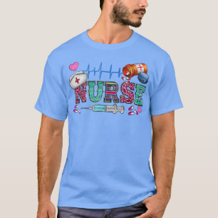 Western Nurse Leopard Serape Nurse Nursing Nurse L T-Shirt