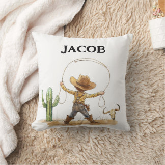 Western Nursery Decor, Personalised Cowboy Cushion