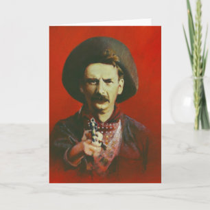 Western Outlaw Greetings Card